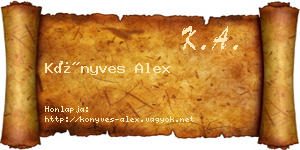 Könyves Alex névjegykártya